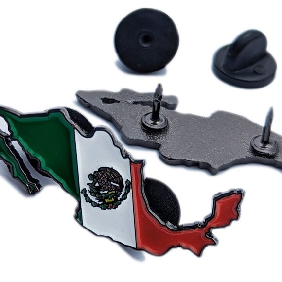 Mexico Pin For Caps Clothing Enamel Badge Mexican Flag pin Map of Mexico Pin - Picture 2 of 4
